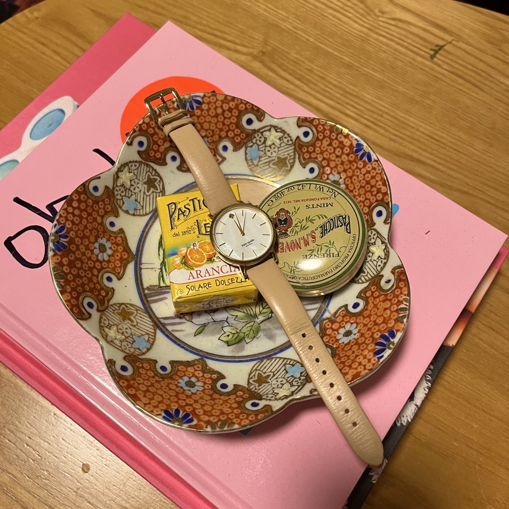 Kate Spade Tan and Gold Leather Watch